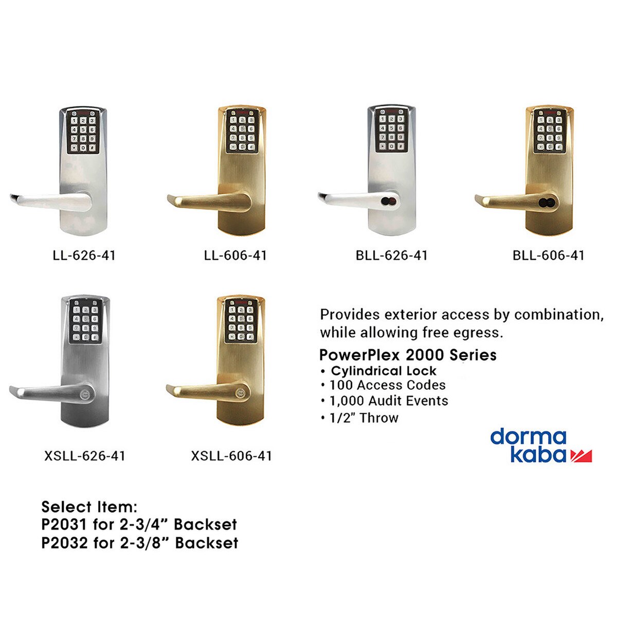 P2032 Satin Chrome SFIC Keyway